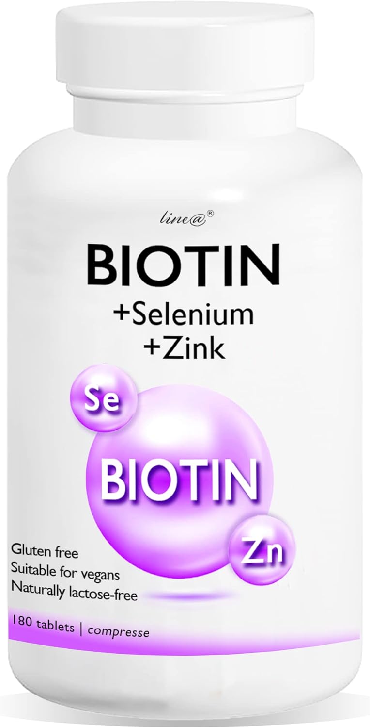 BIOTIN Line 180 comprimés 6 mois de traitement Biotine + Sélénium + Zinc pour un mélange