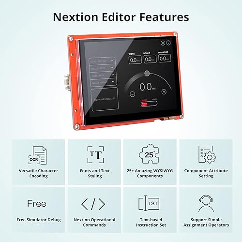 Miniatura 49 de Nextion Pantalla táctil resistiva LCD-TFT LCD-TFT de 10.1 ″ NX1060P101-011R-I 1024 * 600, ampliamente utilizado en dispositivos inteligentes IoT