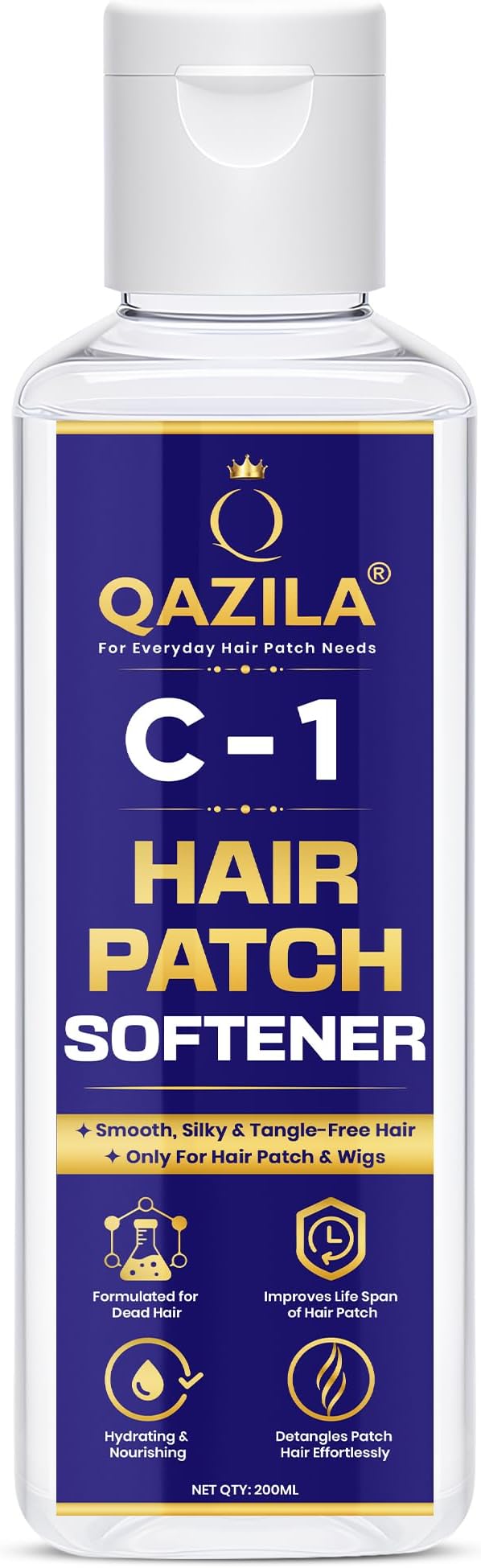 C-1 Hair Patch Softener and Conditioner | Wash Chemical for Soft, Silky and Tangle-Free Hair | 200 ML