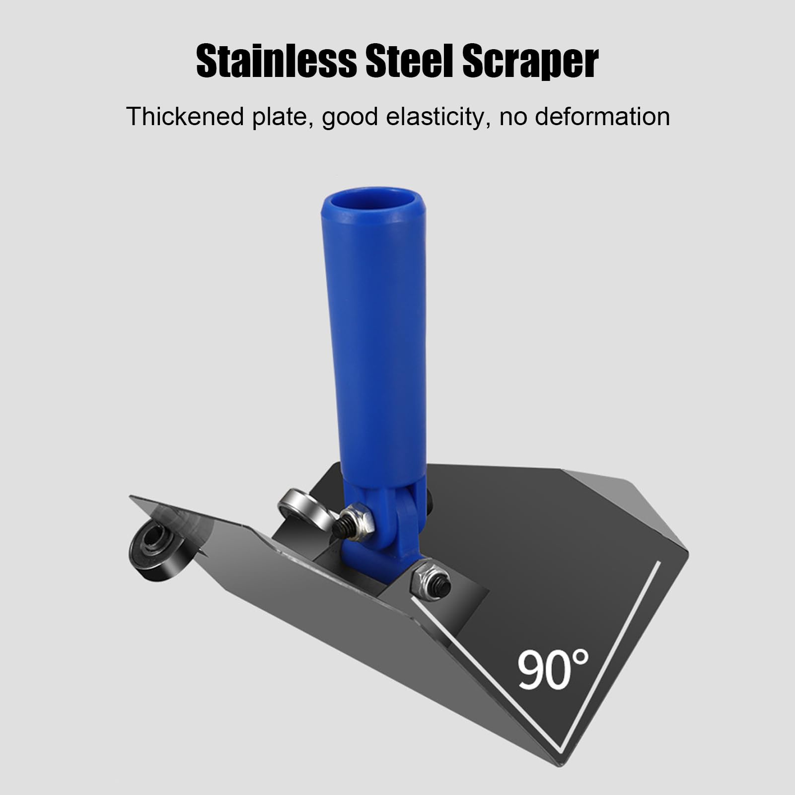 BRRNOO Eckenkelle Rostfreie, Eckenkelle Wandspachtel 360 Grad drehbar ergonomischer Griff Aluminiumlegierung Teleskopstange hochwertiger Eck-Spachtel für Profi-Handwerker und Heimwerker