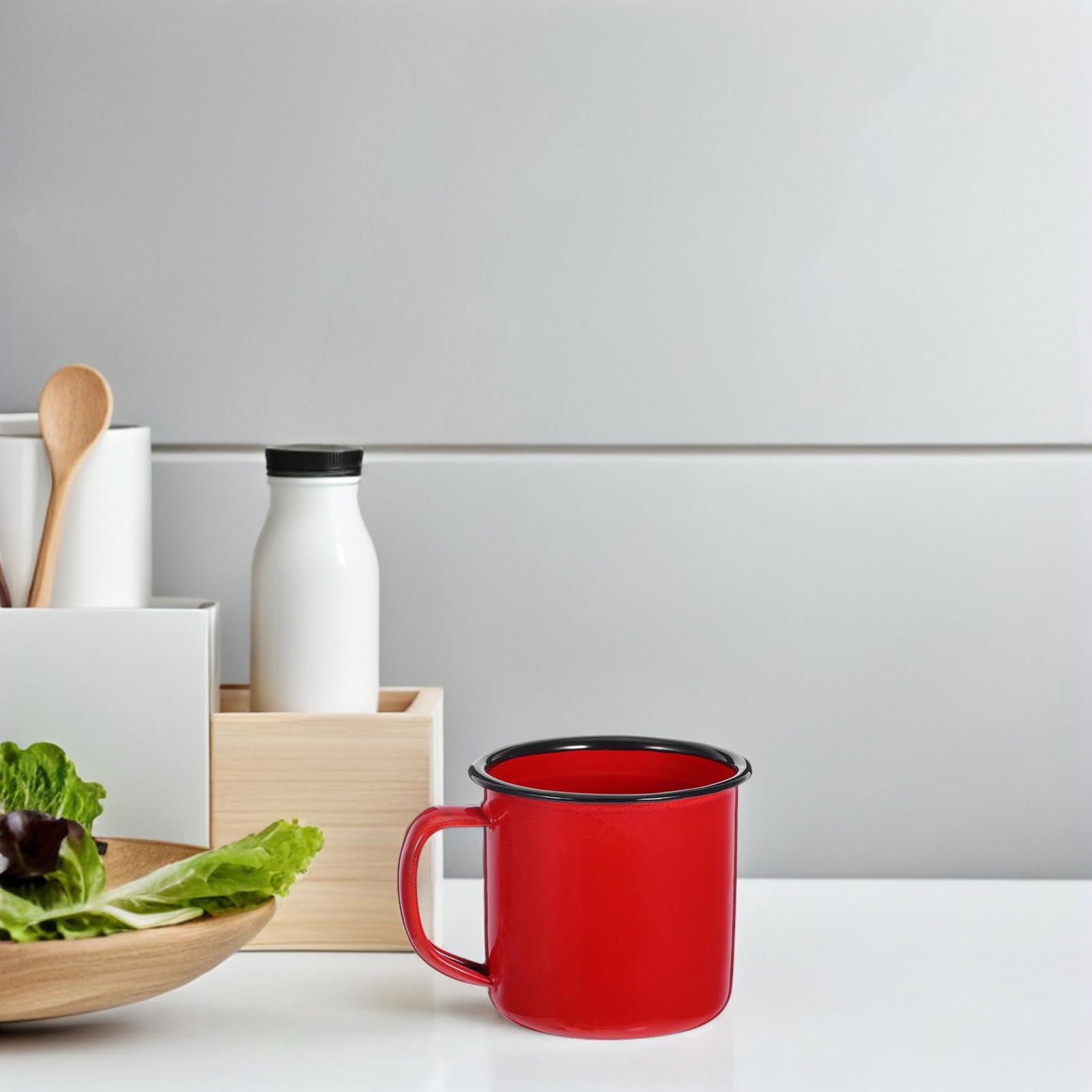 4 Stück Emaille Getränkebecher im Vintage Stil für Alltag und Outdoor