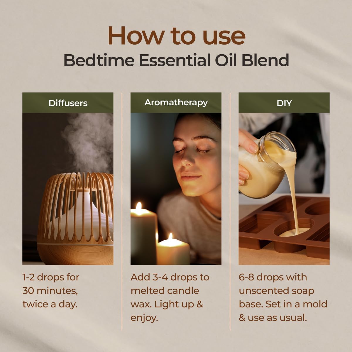 Gya Labs Bedtime Essential Oil for Aromatherapy - 0.34 Fl Oz - Premium Grade Essential Oils for Diffuser, Aromatherapy, Hair Care, Skin Care, Body, Massage & DIY Candle Making Scents - Image 5