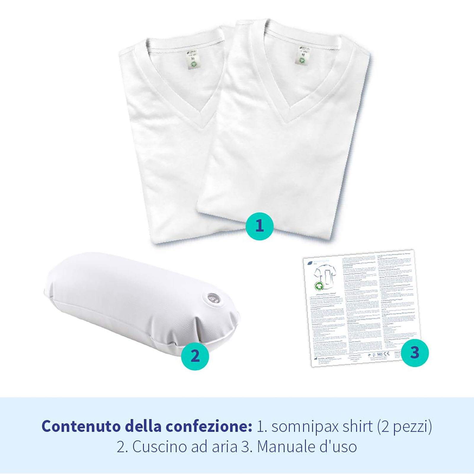 camicia comfort (con cuscino gonfiabile) + camicia di ricambio, per donne [XL]