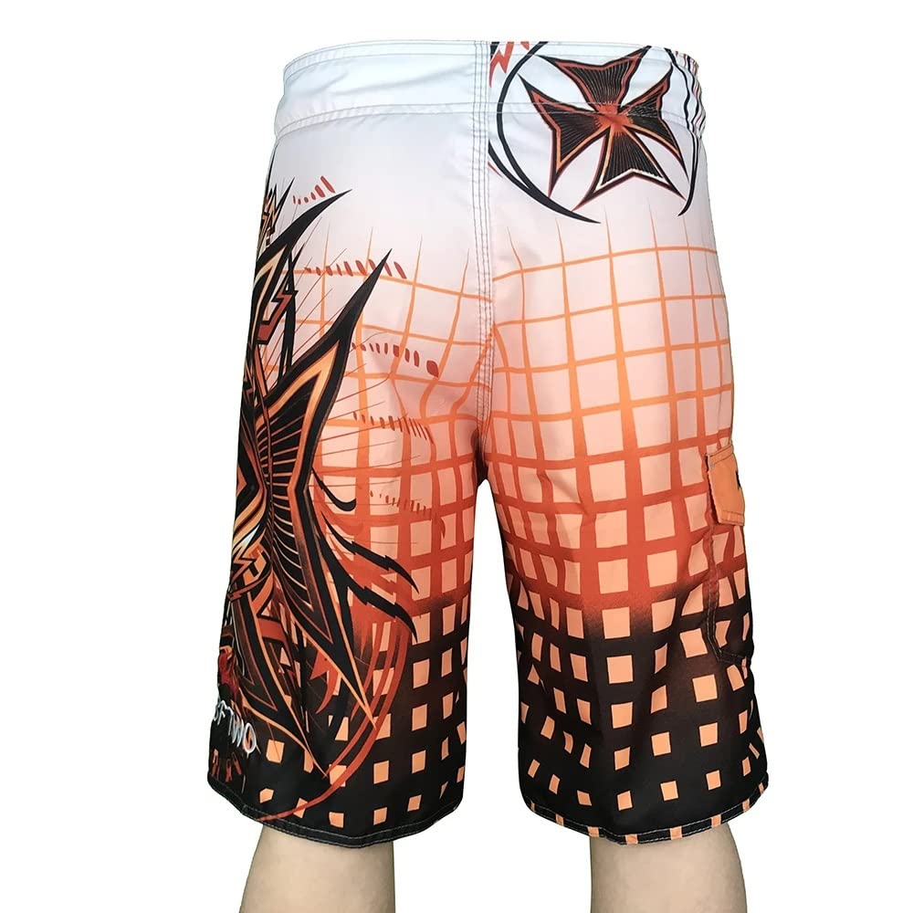 CLSDRZC Mens Bermuda Masculina Man Summer Pants Beach Wear Quick Dry Print Swiming Swimsuit