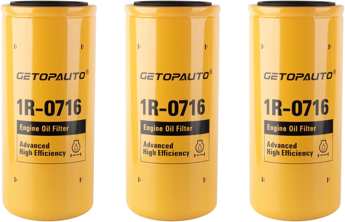 1R-0716 fits CAT Engine Oil Filter, for Marine Products 330D 330C 336D 336C 3406 C15 Replaces LF-5502-1 2P-4005 LF691 LF691A P554005 P551808 B7299 275-2604 85114070 LF3566 LF9691A(set of 3)