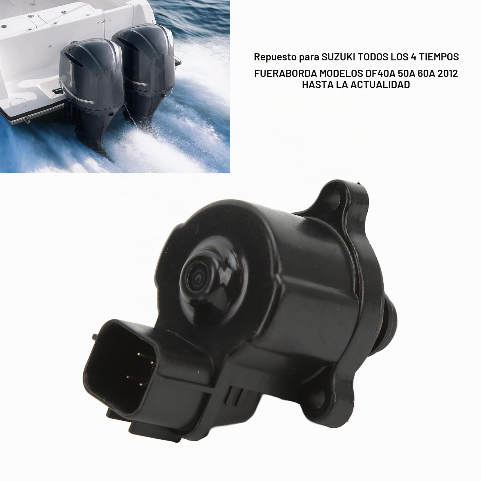 Válvula IAC Exterior 18137 88L01, Válvula de Sensor de Control de Aire con Anillo de Sellado Compatible con Fueraborda de 4 Tiempos DF40A 50A 60A