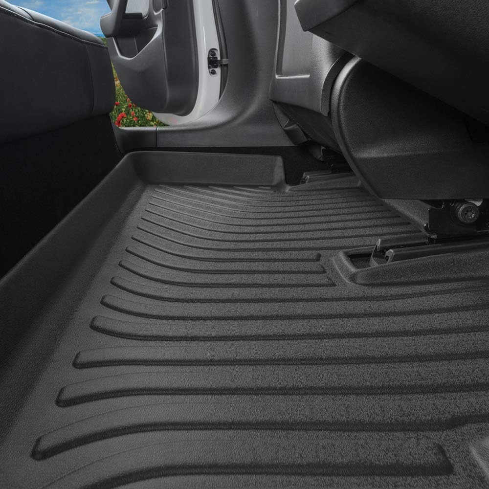Motor Trend 3D Contour Fit Front & Rear Floor Mats for 2017-2024 Tesla Model 3 Liners, Odorless All Weather Protection