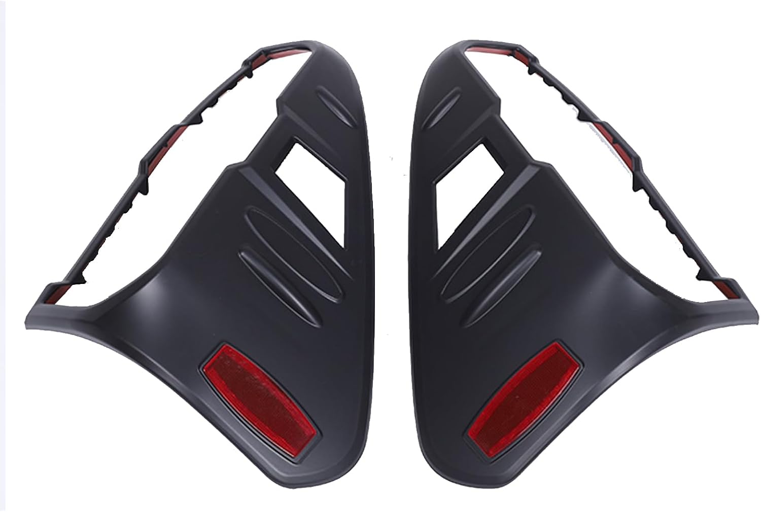 ABS Rear Taillight Protection Frame Compatible with Toyota Hilux Revo 2021 2022 2023 2024 2025+ Car Rear Taillight Frame Outer Accessories (Black B Style)