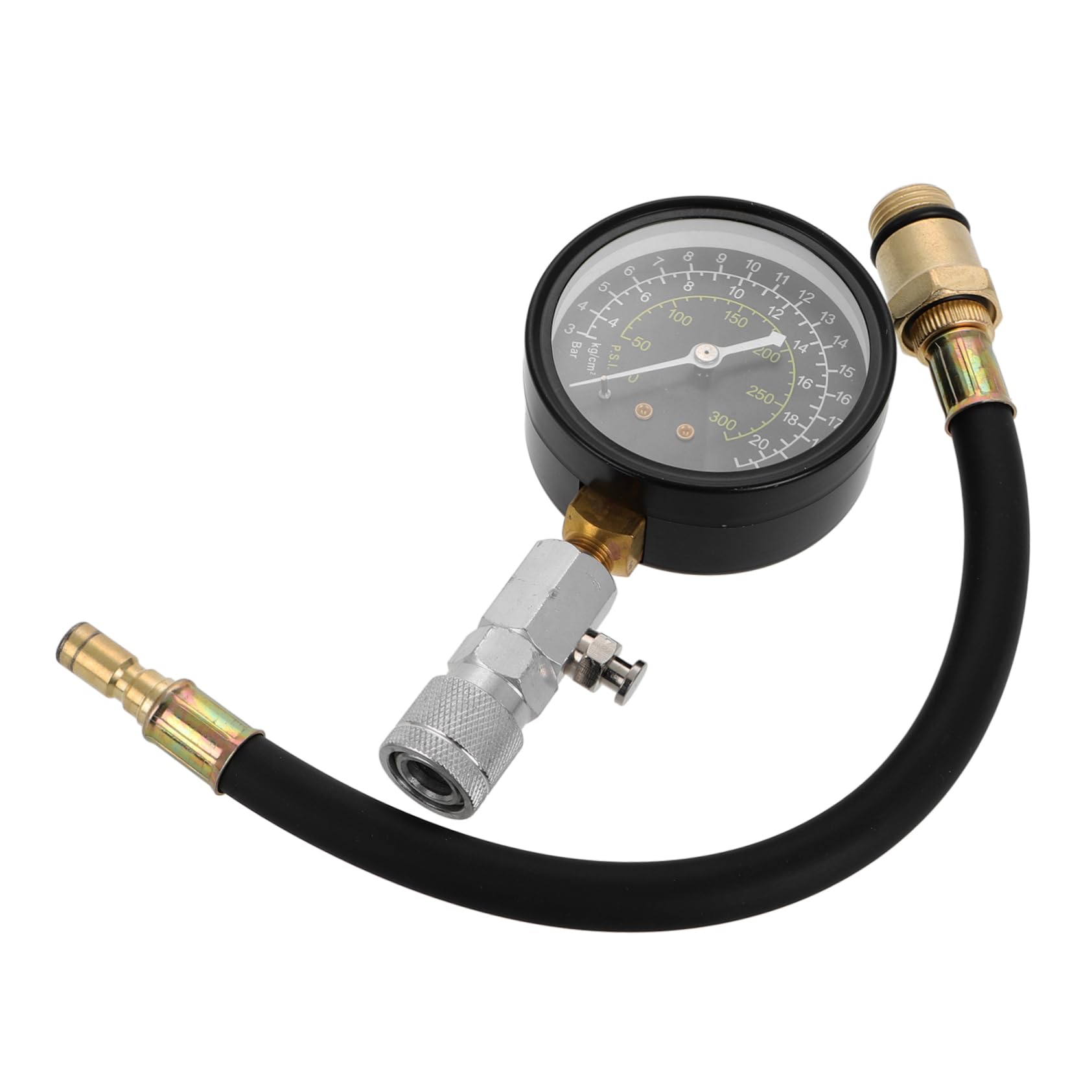 Kit de Herramientas para Comprobar la compresión del Motor, medidor de presión de Combustible para Motocicleta y Coche, medidor de compresión para Motor
