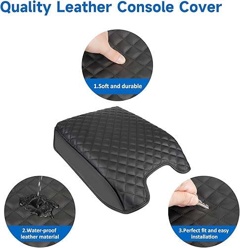 Miniatura 2 de Cojín de consola central compatible con Ford F150 2015-2020 Ford F250 F350 F450 2017-2022 y 2018-2023 Accesorios Expedition 2015-2020, funda Negro