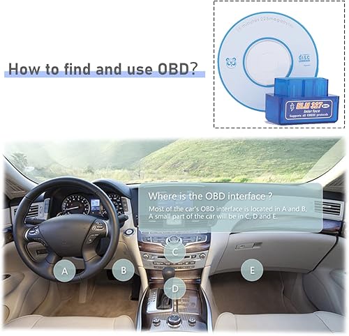 Miniatura 6 de Mini escáner Bluetooth OBD2, herramienta de escaneo de diagnóstico de coche para sistema Android Symbian Windows, adaptador de escáner de cableado