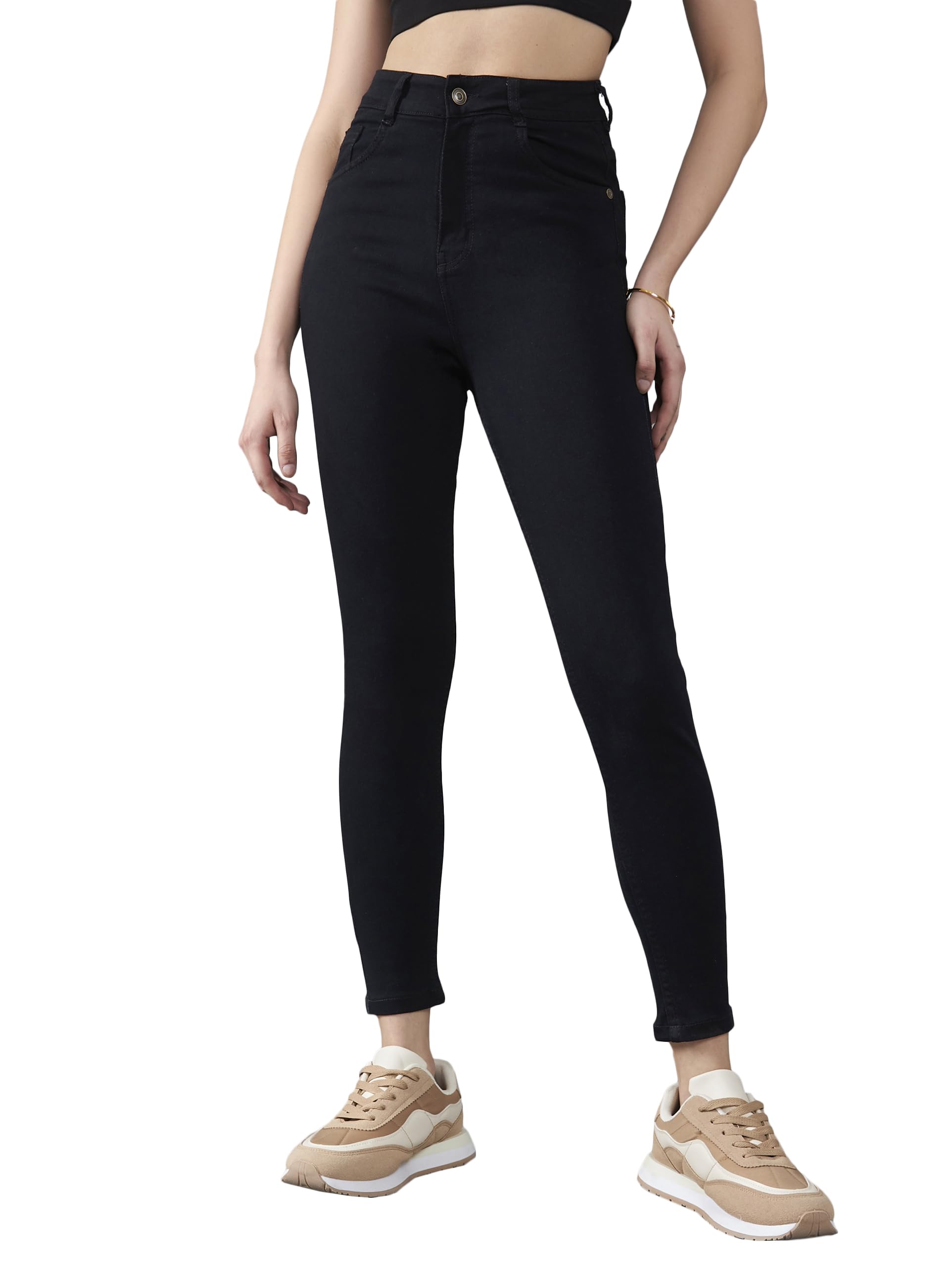 miss chase Women's Fit High Rise Regular Length Stretchable Denim Jeans (MCAW24DEN79-33-347-38, Raven Black, 38)-picture-46