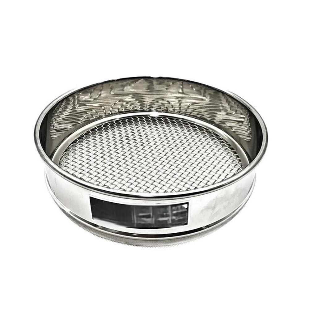 Tamiz de laboratorio inoxidable Tamiz redondo de acero inoxidable 304, diámetro 10-30 cm, 0,03-12,5 mm, filtro estándar laboratorio for harina en polvo, 1 unidad(3MMx25CM)