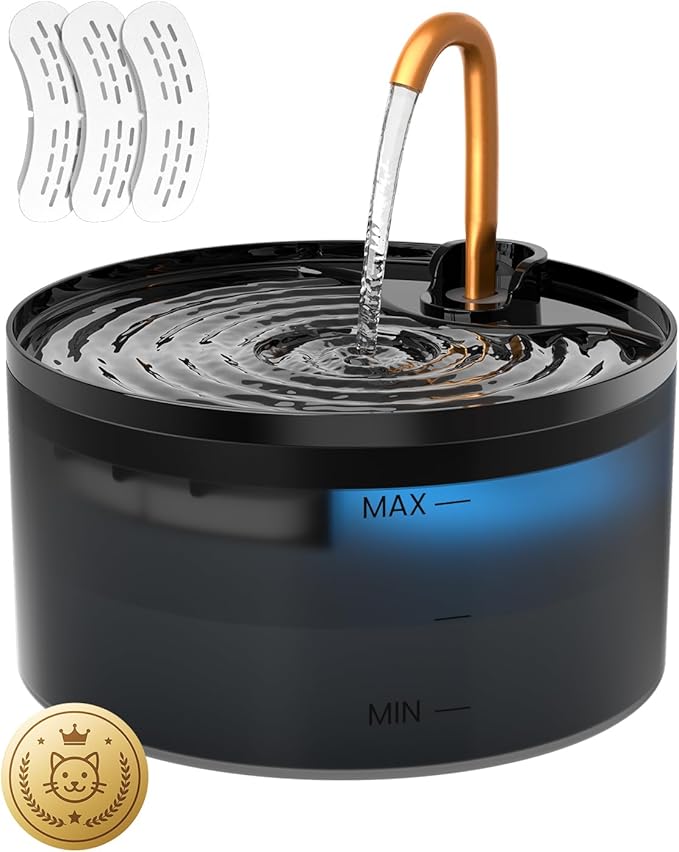 MISFANS Cat Water Fountain 71oz/2.1L with Copper Faucet