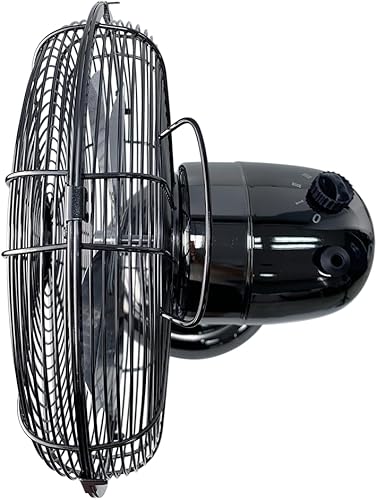 Vista 54 de Good Housekeeping 92606 Ventilador de mesa de oficina retro de 12 pulgadas con amplia oscilación, ajustes de 3 velocidades y asa de transporte, Rosa