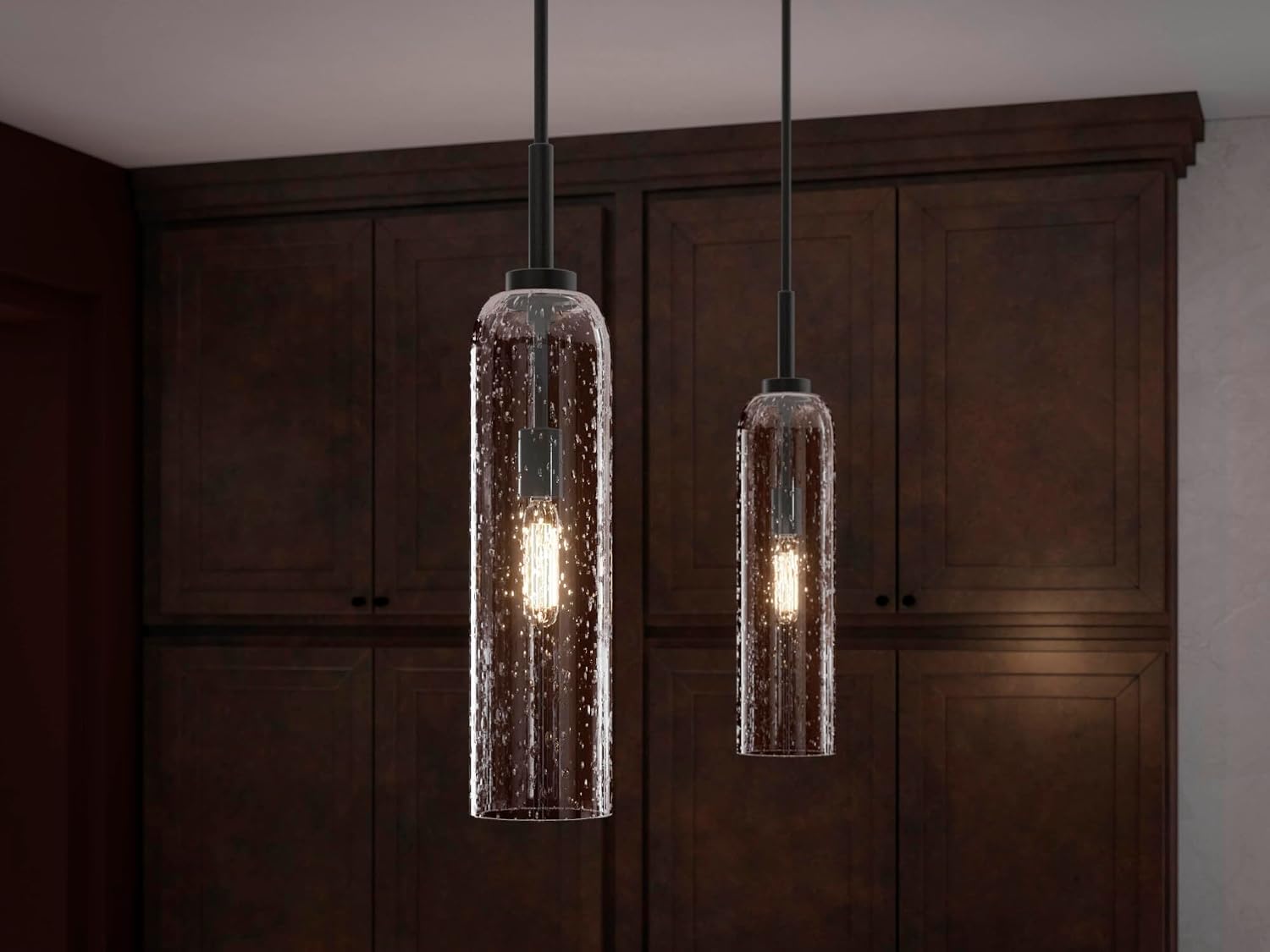 Kohler 42199-PE01-BLL Simplice™ Bottle Glass 5" Pendant, Matte Black