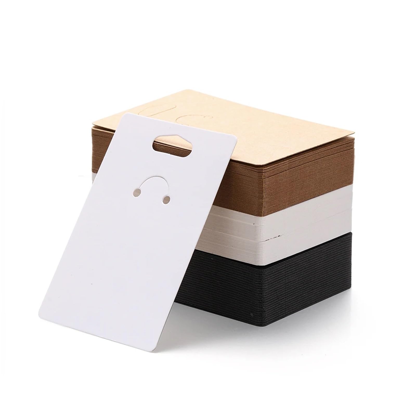 Qvorlth Earring Cards 600pcs 6x9cm Keychain Earrings Display Cards Card Hold Cardboard For DIY Keyring Jewelry Packaging For Jewelry Display(Black)