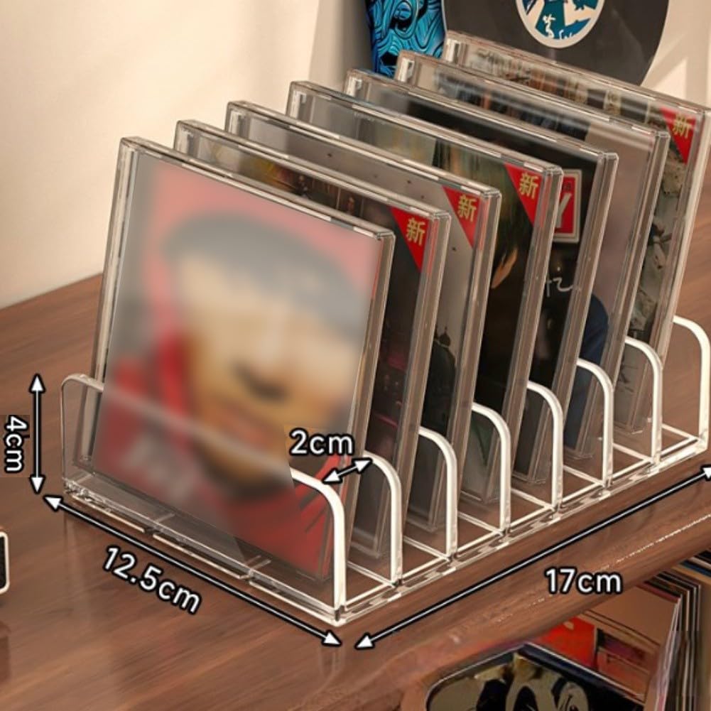 Contenitore per DVD in acrilico trasparente per CD con scomparti multipli che fornisce una comoda organizzazione ed esposizione per raccolte multimediali