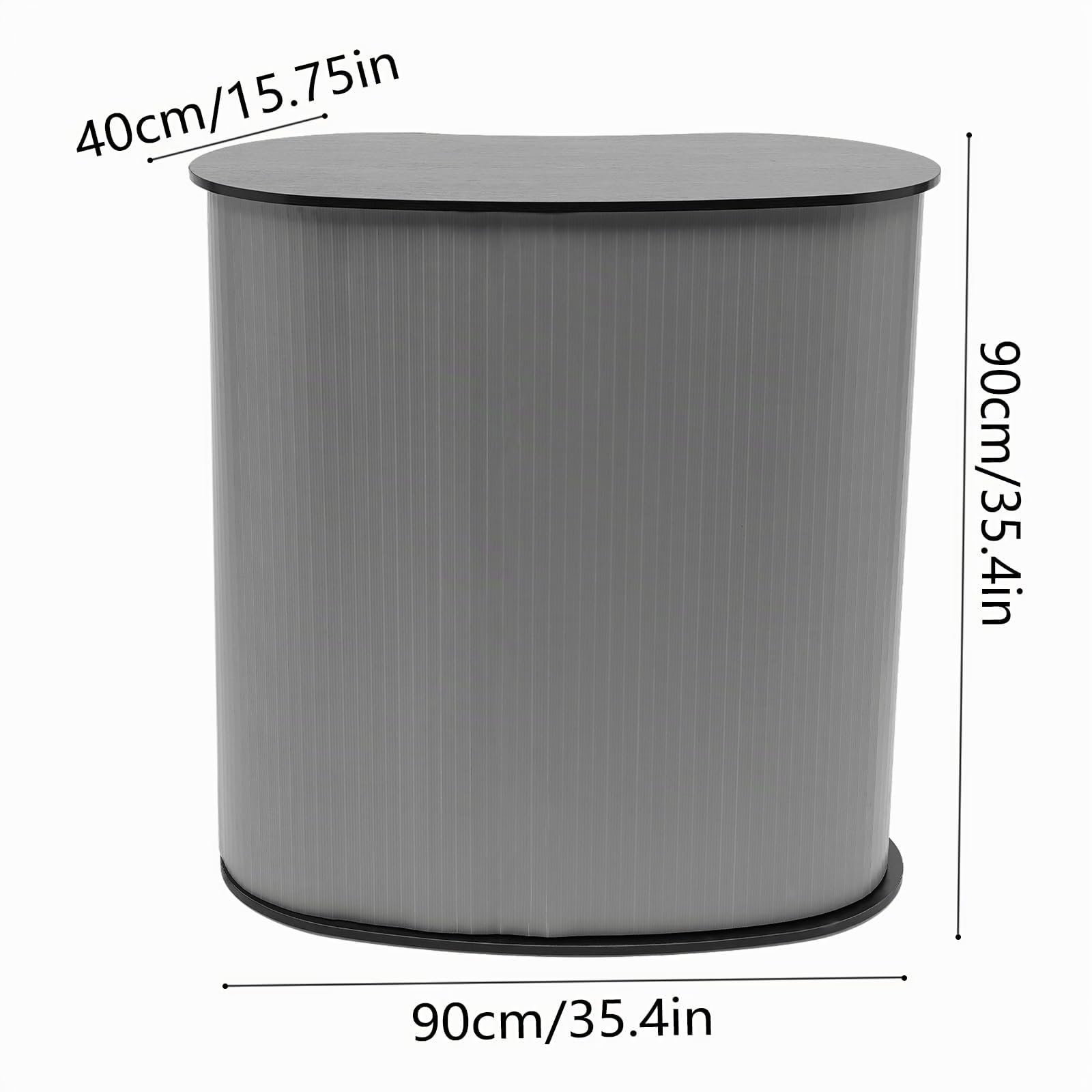Comptoir de réception pliable - Table de présentation ronde - Pour occasions spéciales, réception d'entreprise, démonstrations de produits, 40 x 90 x 90 cm