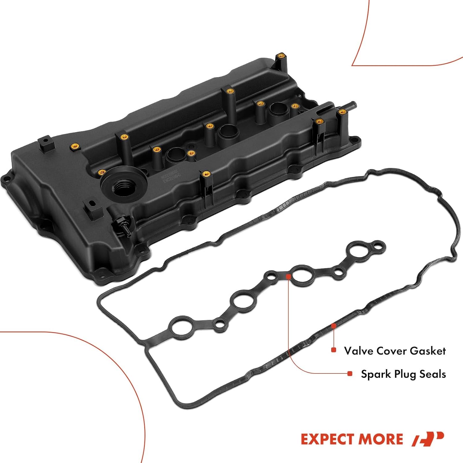A-Premium Engine Valve Cover, with Gasket, Compatible with Hyundai Sonata 2011-2015, Tucson 2010-2013 & Kia Forte 2010-2013, Optima 2011-2016, Sportage 2011-2013, L4 2.4L DOHC, Replace # 224002G100