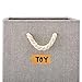 EZOWare Set of 3 Storage Baskets Cubes Bins with Cotton Rope Handle, Collapsible Boxes Organizer Container - Gray for Nursery kids Household items -13inch