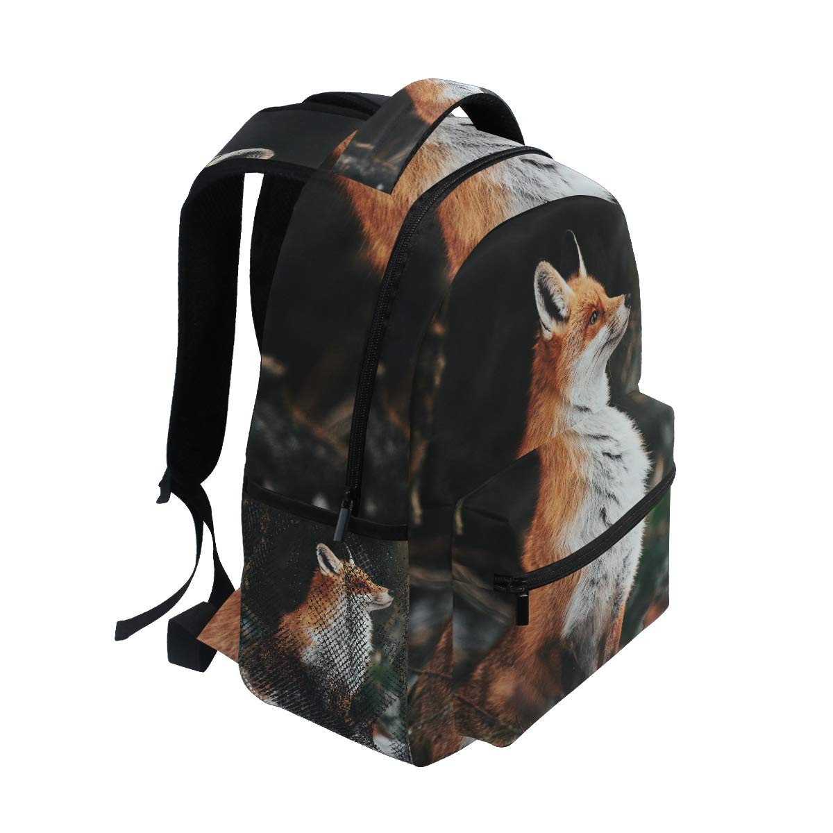 Mnsruu Beau Sac à Dos d'école de Renard Rouge pour Le Sac de Voyage de Sac de Voyage d'enfants de Filles de garçons, Taille unique