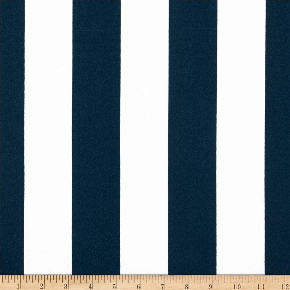 Premier Prints Premier Prints Indoor/Outdoor Stripe Oxford/Blue/White Fabric by The Yard