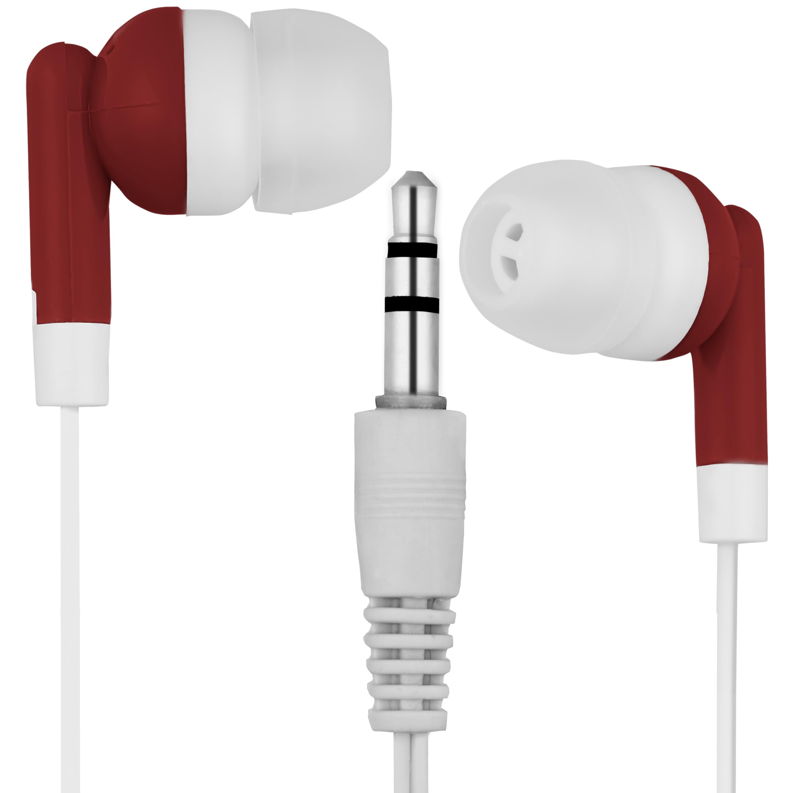 Bulk Wholesale Lot Of 50 BLACK Stereo 3.5mm In-ear Earbuds / Headphones
