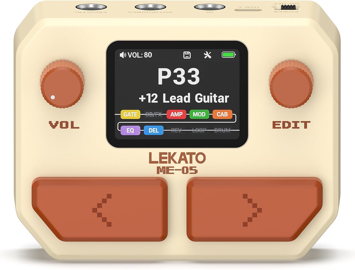 Amazon.co.jp: LEKATO マルチエフェクター ギター用、125エフェクト