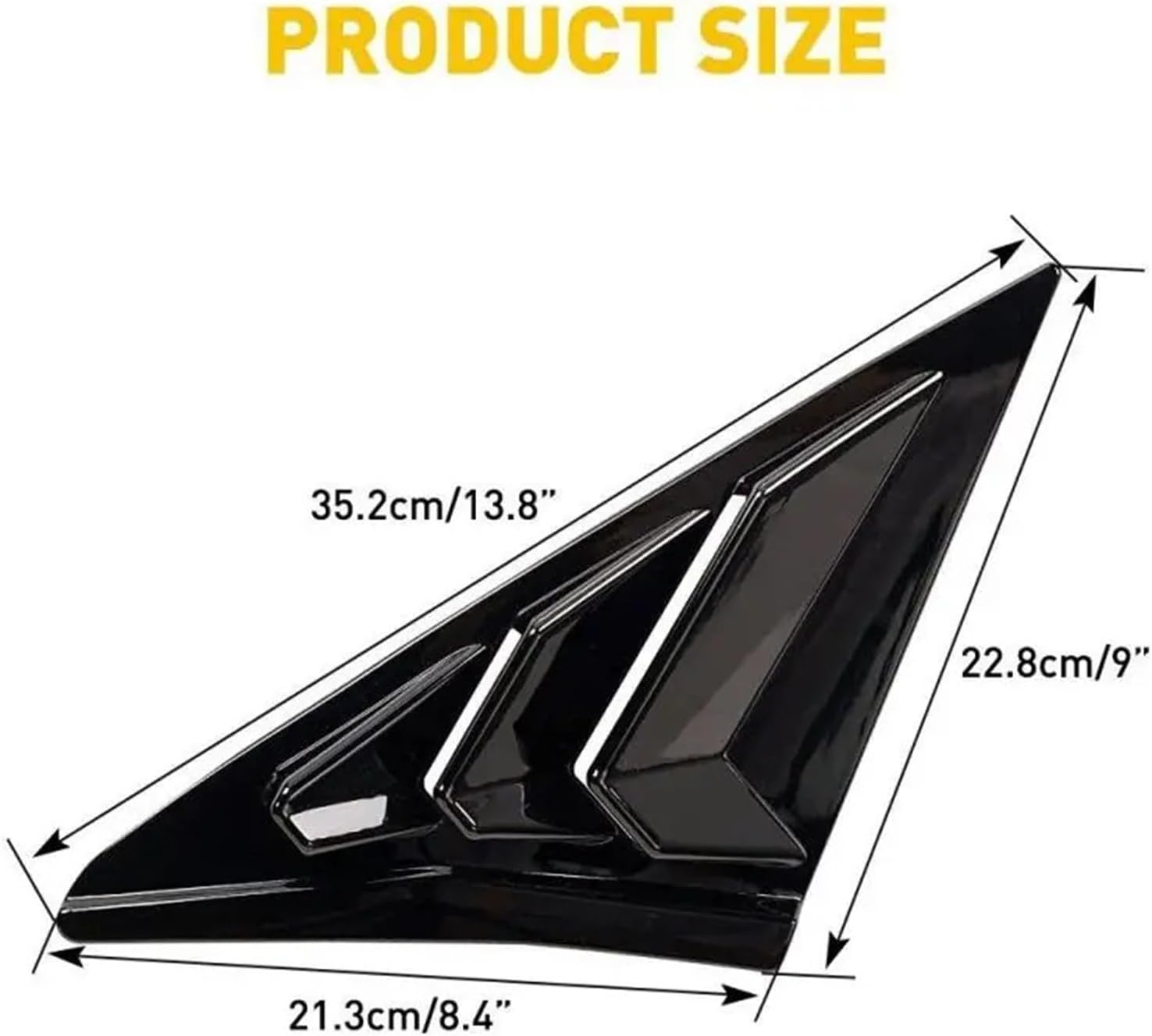 Compatible with Honda Civic 10th Gen 2016-2020 Hatchback Rear Side Window Louvers Air Vent Scoop Shades (Carbon Fiber Look)