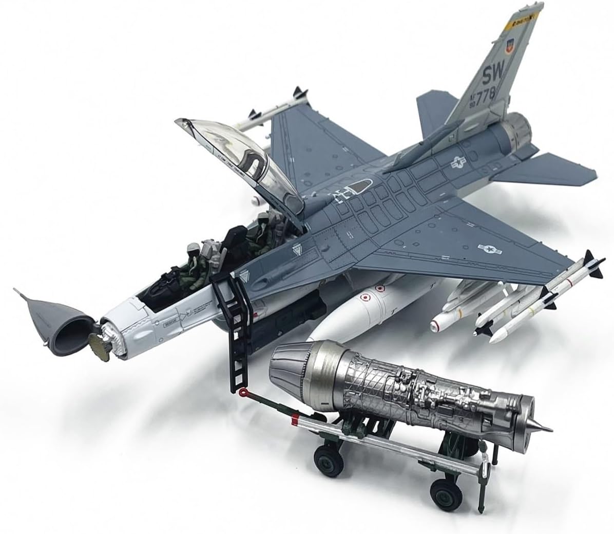 Miniature Scale 1 72 for US F16D Fighter Model Alloy Die Casting Aircraft Military Finished Flying Toy Game Kits