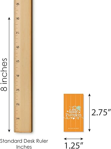 Miniatura 10 de Big Dot of Happiness Girl Little Pumpkin - Mini calcomanías para envolver dulces, fiesta de cumpleaños de otoño o baby shower, pequeños recuerdos,