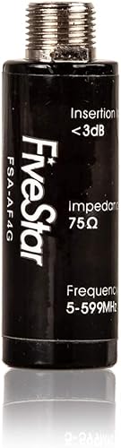Miniatura 2 de FiveStarCable El filtro LTE mejora las señales de antena de TV - Purificador de señal de antenas HDTV - Filtra la señal 4G para canales claros -