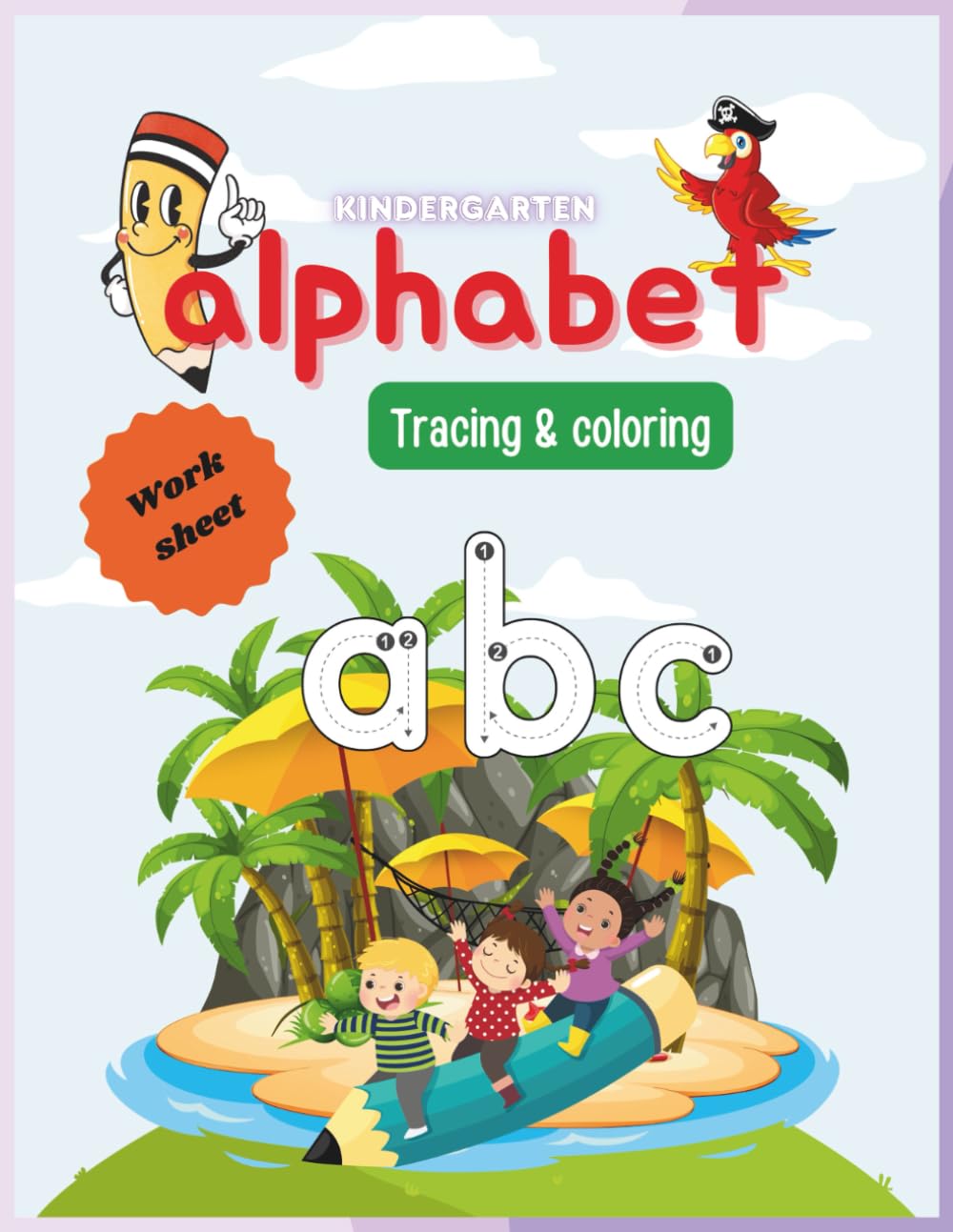 Alphabet Tracing and Coloring Worksheets for Kids: Trace, Color, and Learn the ABCs with Ease