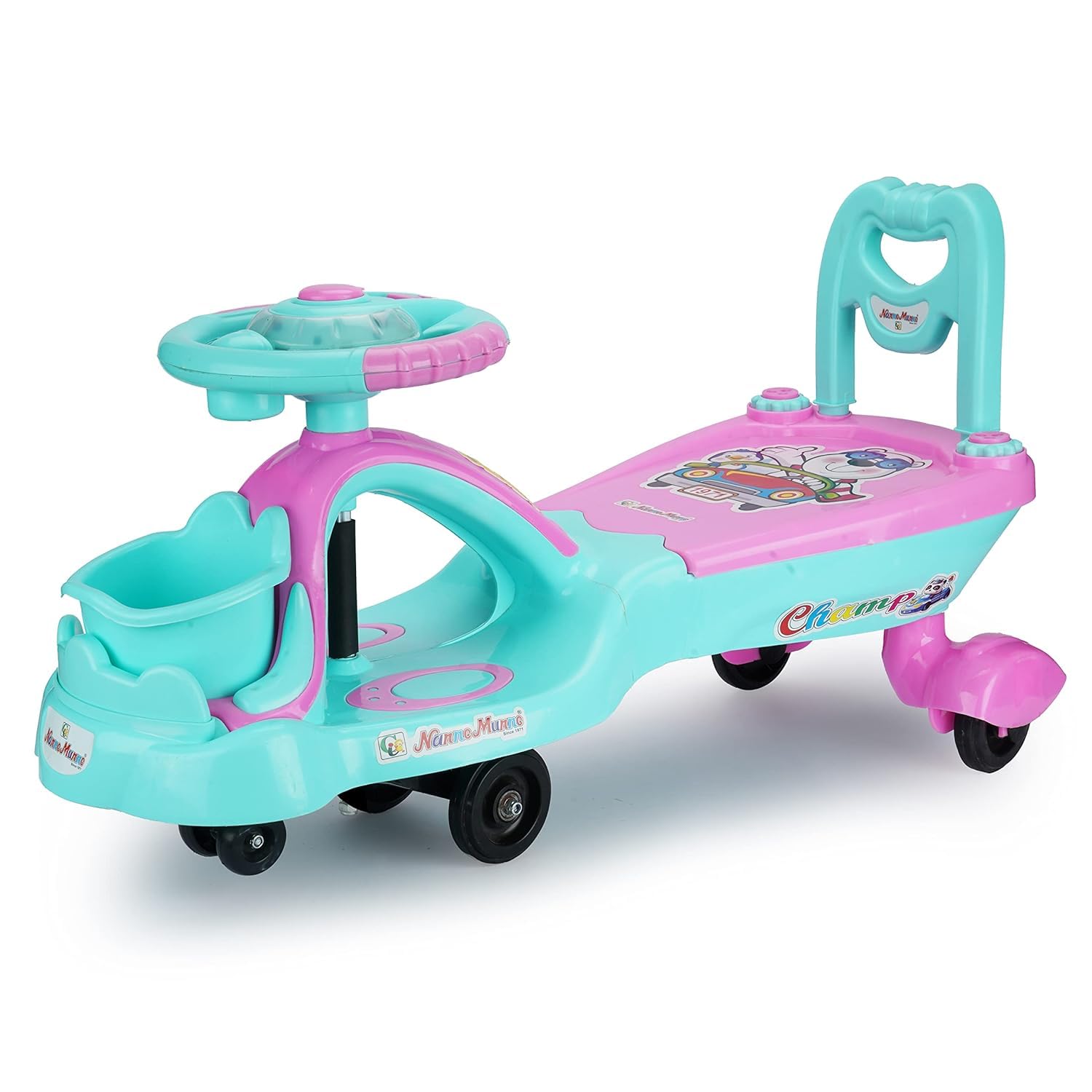 BABYBLESSING Baby Blessing Musical Swing Car Magic Car For Kids Non Paddle Non Battery Drive Baby Swing Car Steering Wheel Musical Rider [Age-2+] (Basket Black) (B0CMXPFQQK) Amazon Price History, Amazon Price Tracker