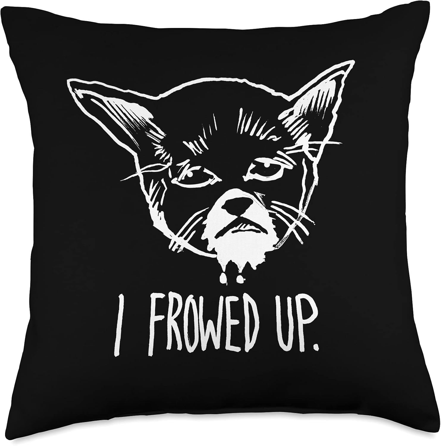 I Frowed Up Meme Throw Pillow