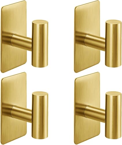 Miniatura 8 de Nolimas Ganchos adhesivos para toallas, ganchos de pared resistentes, ganchos para toallas para baño, acero inoxidable SUS304, impermeables, ganchos