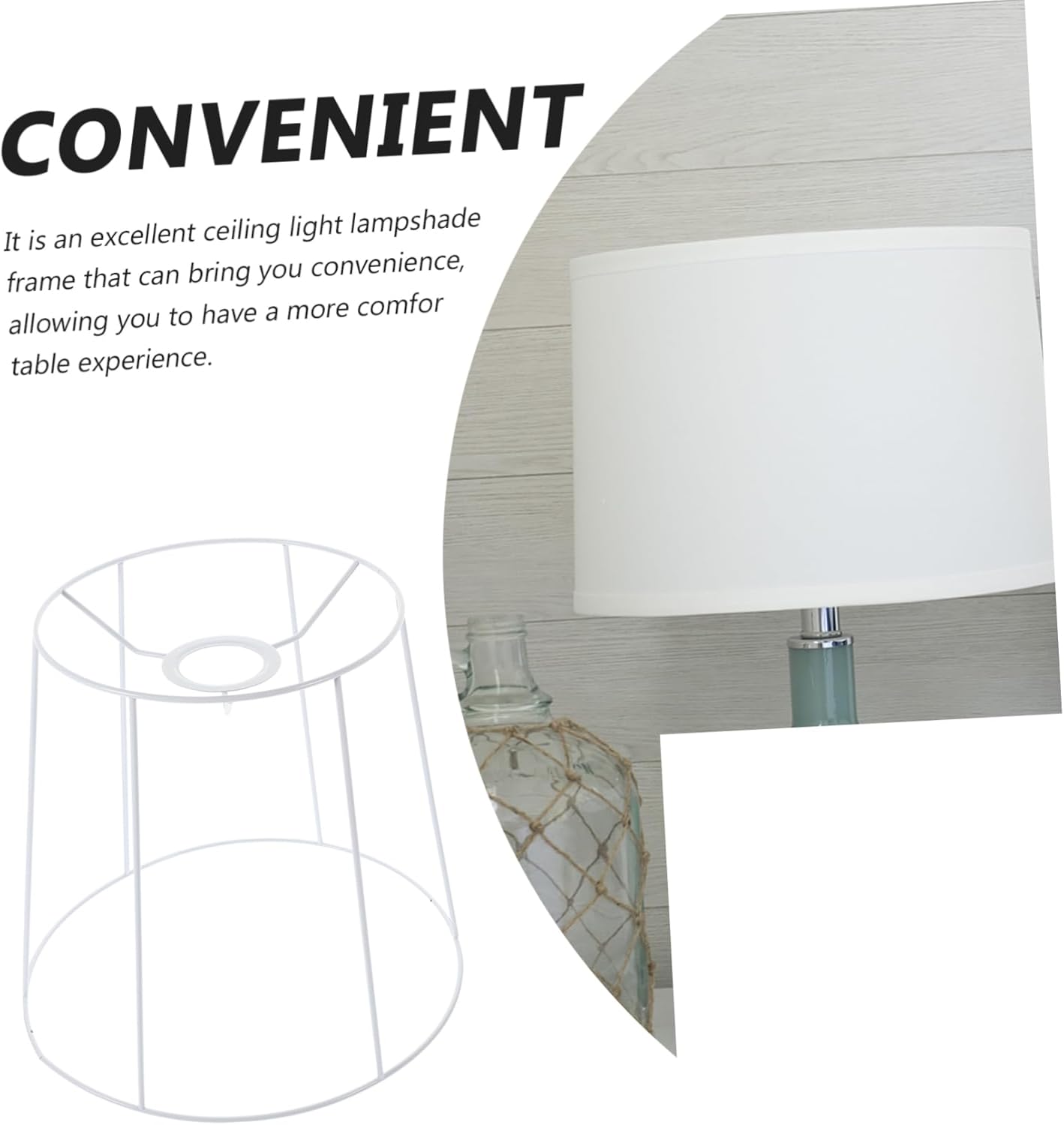 VILLCASE Socket Wire Lamp Cover Diy Craft Lampshade Replacement Lamp Shade Holder Random Style