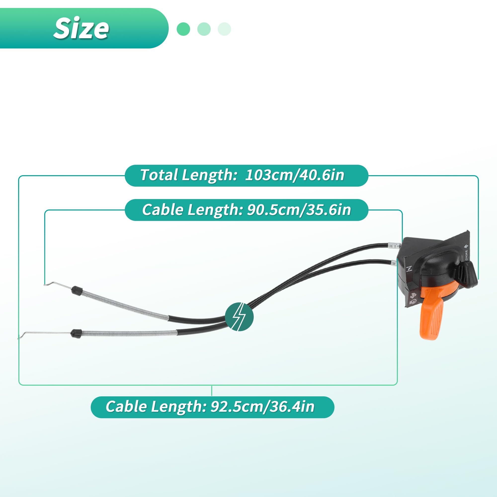 AM140333 Acceleratore Avviamento Leva Cavo per John Deere X300 X300R X304 X305R X350 X350R X500 X530 X534 X570 X580 X584 Leva Acceleratore