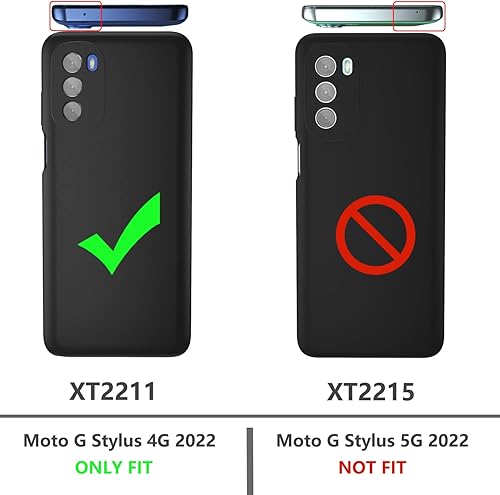 Miniatura 2 de NUIMADL Moto G Stylus 2022 - Funda protectora de silicona líquida suave y forro de microfibra antiarañazos, a prueba de golpes, compatible con
