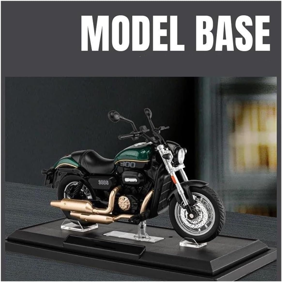 HASCBUYC 1/12 Compatible with Shan 300S Detailed Scale Model, Alloy Construction with Illuminated Features and Sound Effects, Operational Steering Control & Rear Cushioning(Orange)
