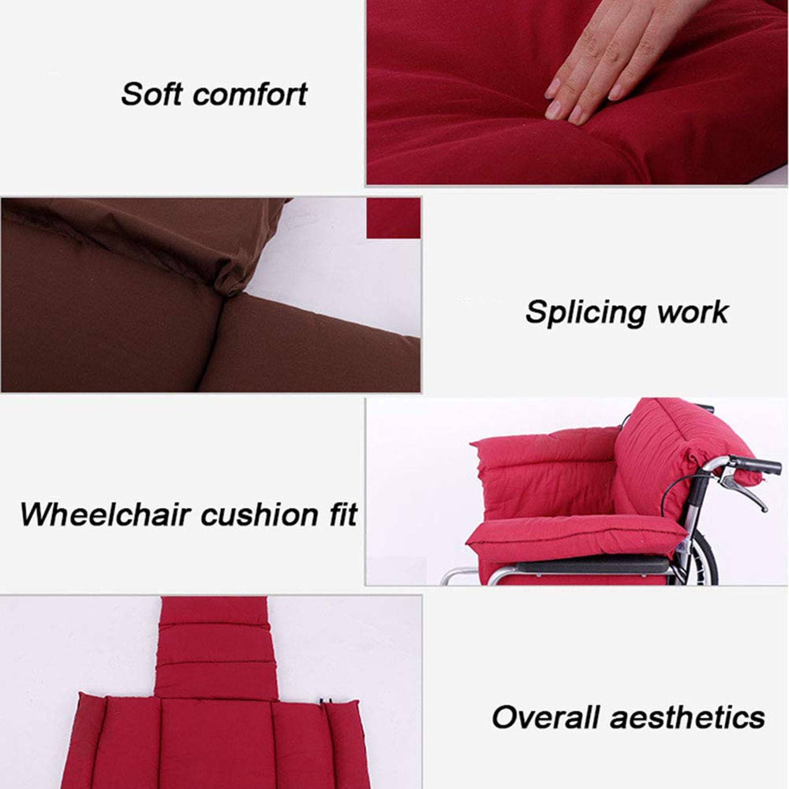 Cojín para silla de ruedas, cojín de espuma viscoelástica para alivio de presión para ciática, diseño en forma de T para mayor comodidad y apoyo, accesorio suave para silla de ruedas