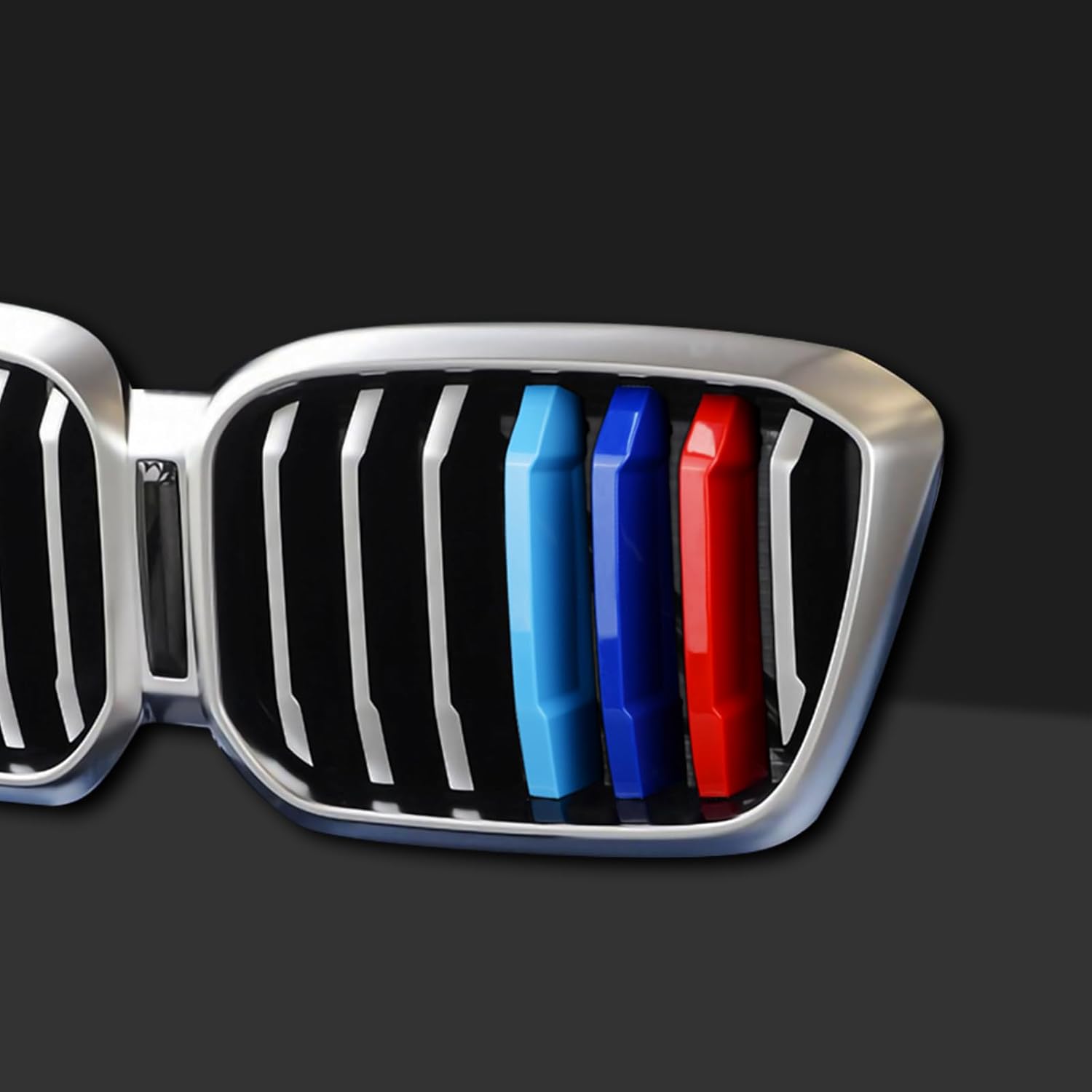 KUNGKIC Front Grille Insert Trims Strips Grills Cover Compatible with 2022 BMW LCI G01 X3 7-Beam Cover 3pcs Accessories