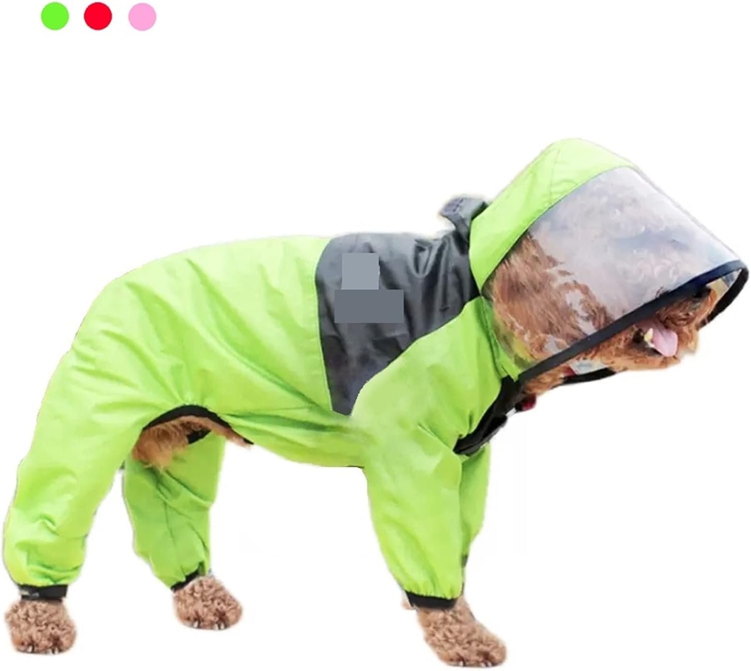 Dog Raincoats Pet Dog Raincoat Waterproof Waterproof with Transparent Hooded Jumpsuit Dog Clothing Clothes for Dogs Cats Jacket Dog Costume (Size : XL-Large)