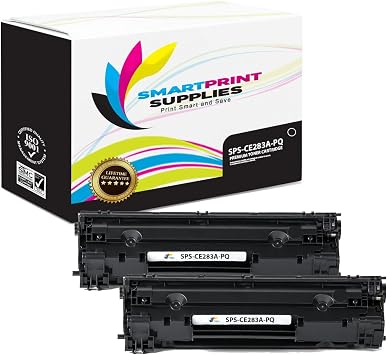 Compatible 83A CF283A Black Premium Toner Cartridge Replacement for HP LaserJet MFP M125 M127 M201 M225 Printers 1,500 Pages - 2 Pack