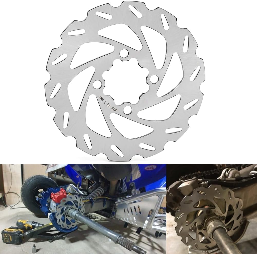 Brake Rotor Rear Disc for Yamaha Raptor 700 700R YFM700R 2006-2023 /YFZ450 2006-2013 /YFZ450R 2009-2023 /YFZ450X 2010-2011, 1S3-2582W-20-00,1PE-F582W-00-00,1S3-2582W-10-00,1S3-2582W-00-00