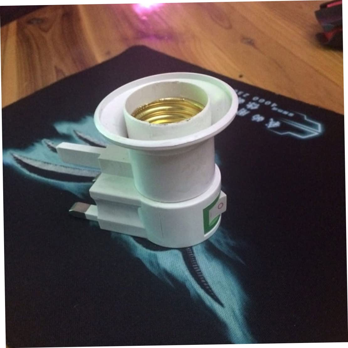 Vistnale Light Bulb Socket Extender, UK Plug E27 Wall Screw Base Light Bulb Lamp Socket Holder Adapter Converter