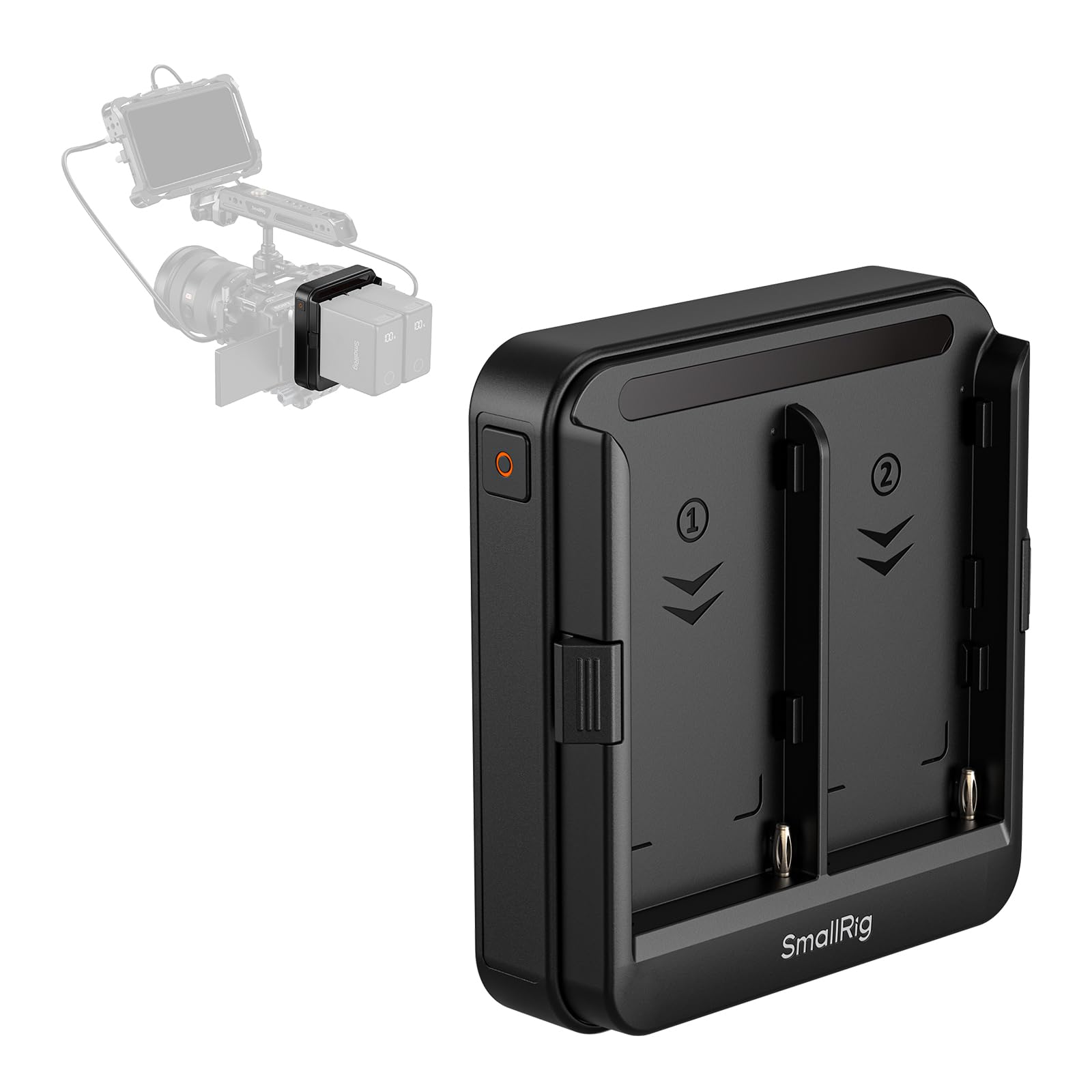 SmallRig Dual NP-F Battery Plate, Power Supply for D-Tap, DC, USB-C Ports, Adapter Mount Plate for NP-F550 / 570/750 / 770/950 / 970 Batteries, Supports UPS - 5536