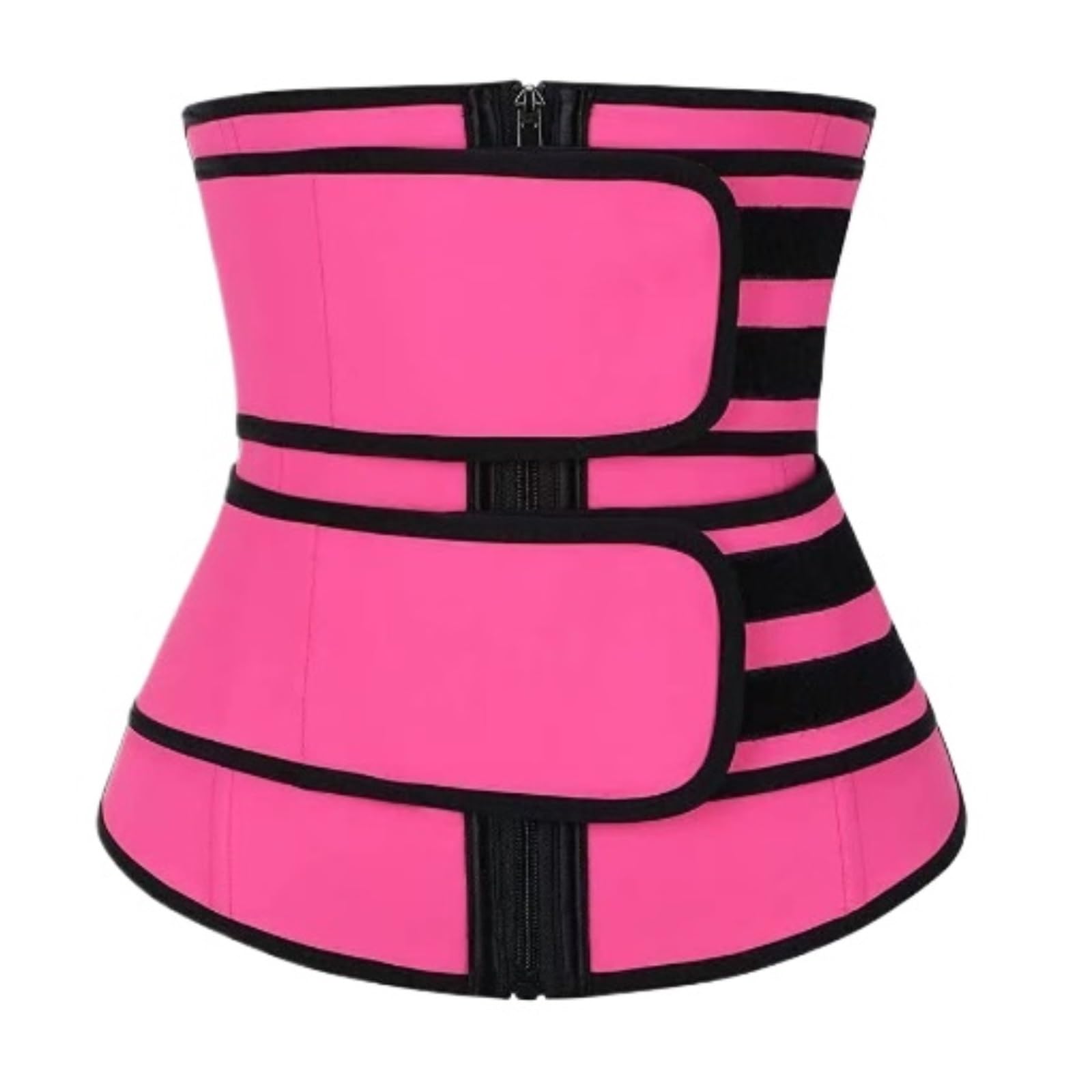 Faja Lumbar Trabajo Faja De Cintura Goma con Doble Cubierta For Reducir La Grasa Abdominal Estabilización(Pink,4XL)