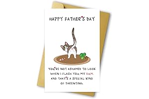Thoughtful Father's Day Card from the Cat for Husband, Gifts for Cat Dad from Cat